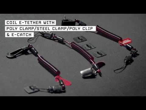 GRIPPS® Coil E-Tether with Poly Clip E-Catch (Non-Conductive) – 0.5 kg / 1.1 lb Drop-Prevention Device Tether